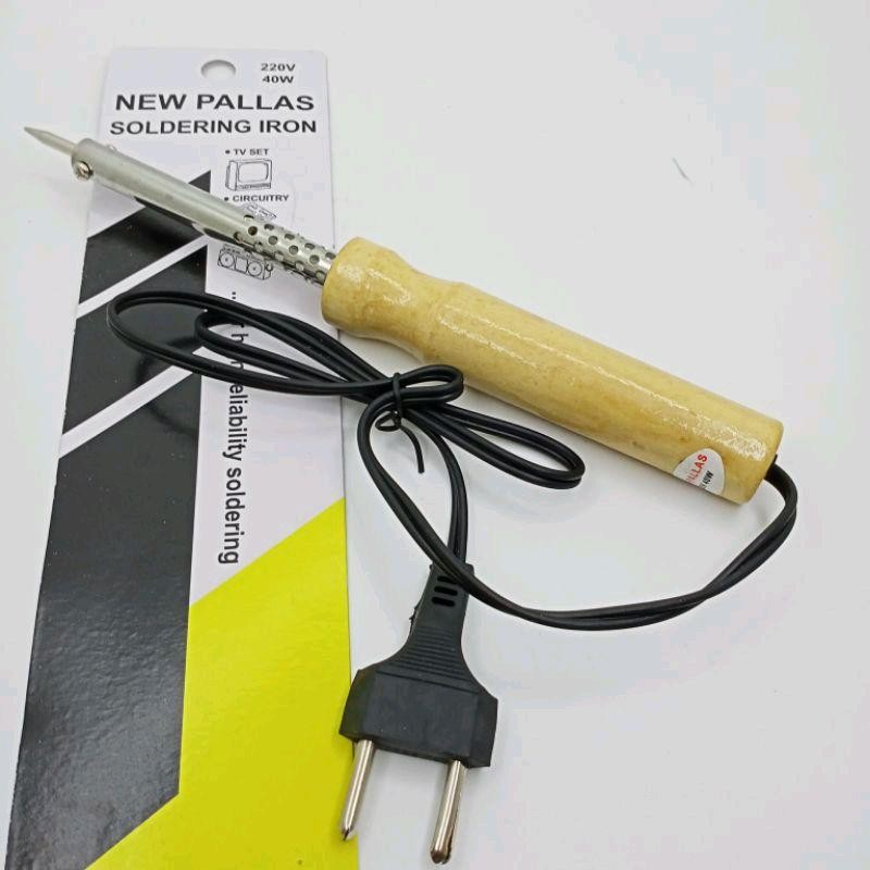 

Solder Kayu 40 Watt Electric Soldering Iron 40W Solder Listrik Gagang Kayu 40Watt Merek Random