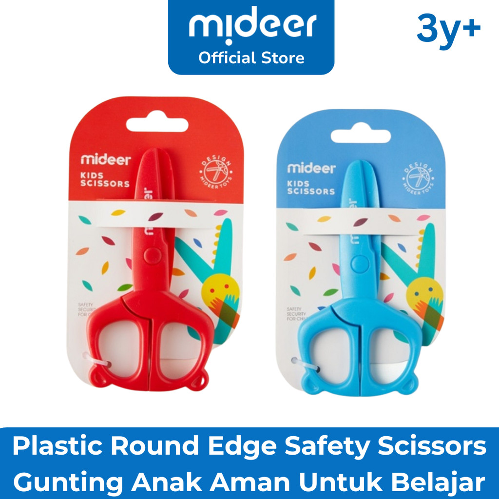 

Mideer Kids Safety Plastic Scissors Gunting Plastik Anak Anak Kecil 3+