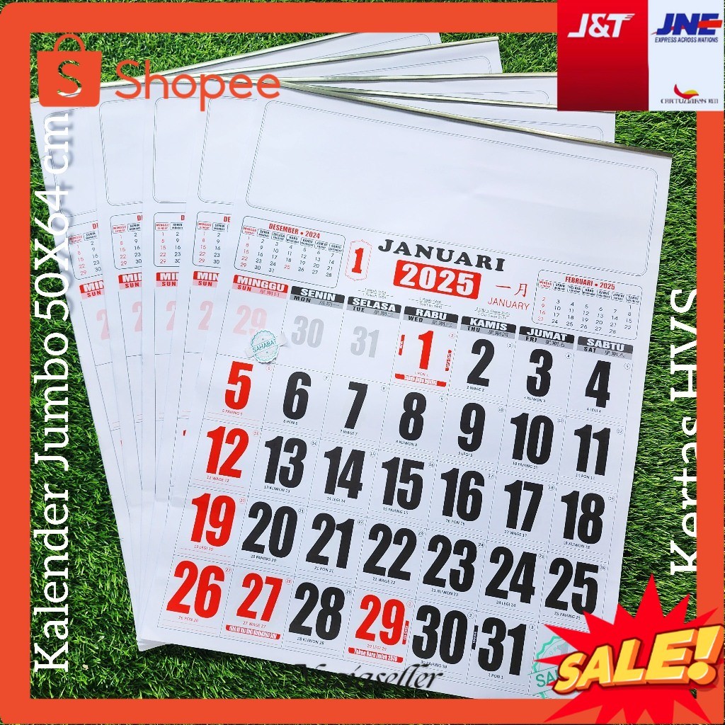 

NZS KALENDER KERJA JUMBO/ KALENDER DINDING BESAR TAHUN 2025 TERBARU COD
