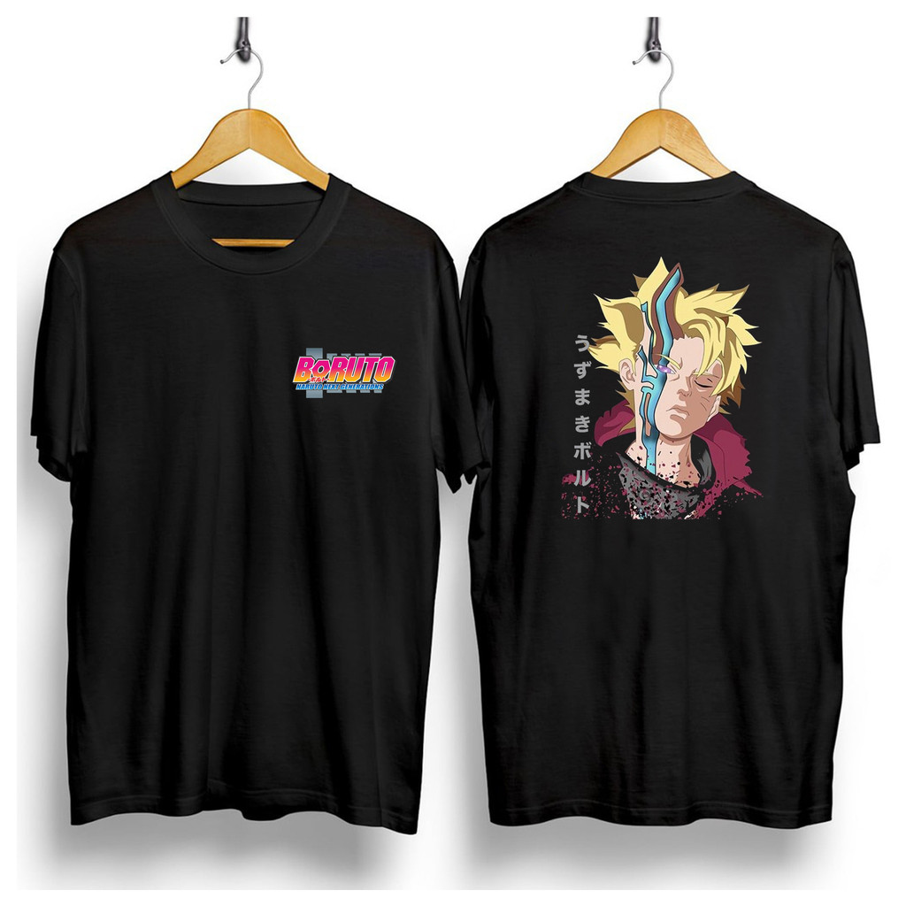 Loyalty.id Kaos anime boruto karma mode atasan pria oblong cowok/cewek dewasa lengan pendek terbaru 