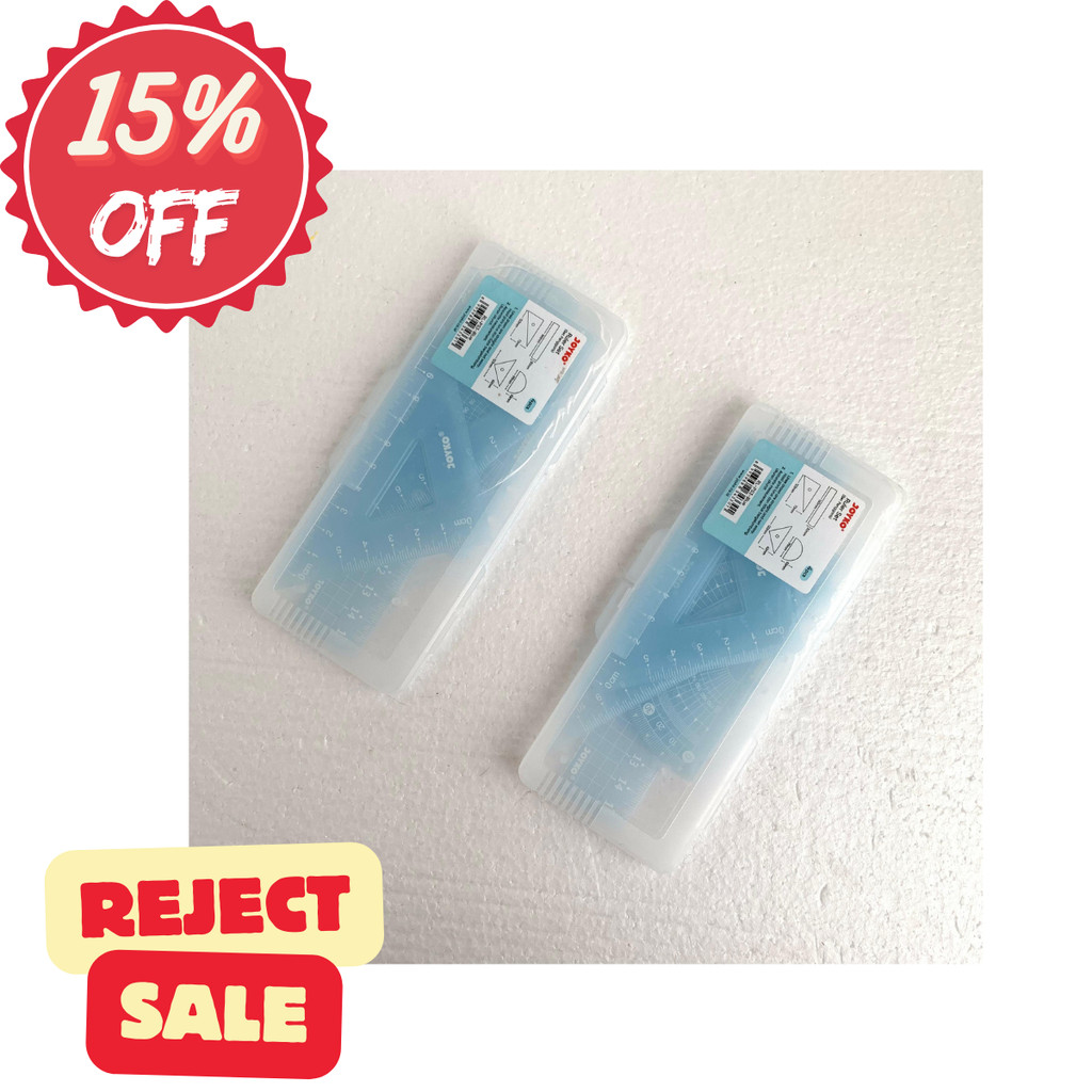 

REJECT SALE - Penggaris Joyko RL-PS3 Pastel 1 Set 4 Pcs Ruler Matematika