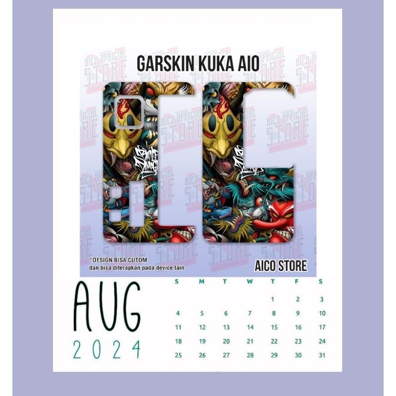 

garskin inner kalender kuka bisa custom gambar