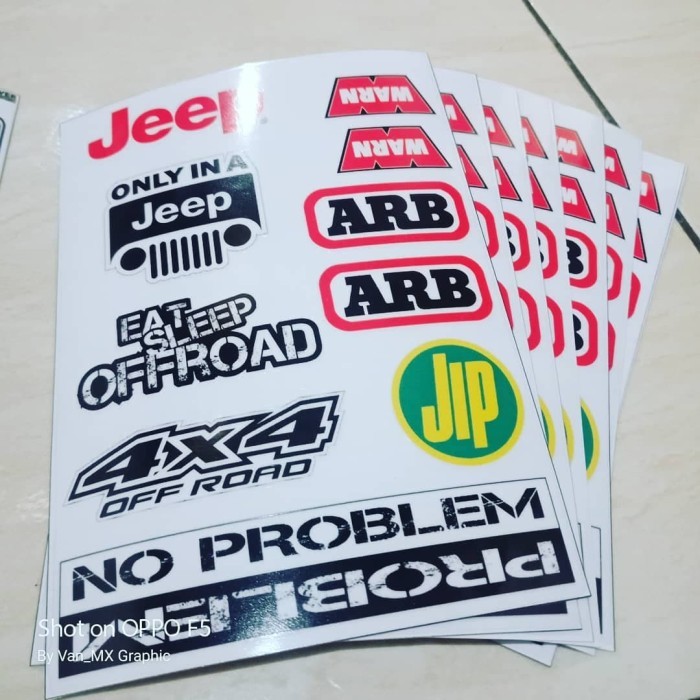 Sticker RC Jeep offroad, transparant