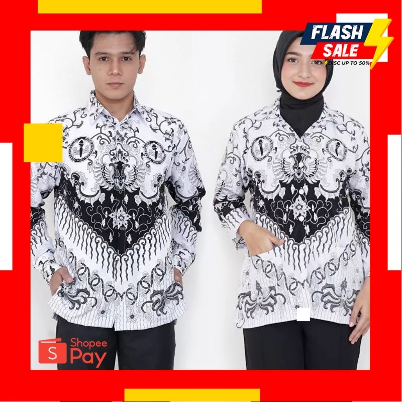 A10.10 |   Seragam PGRI pria dan wanita terbaru full furing baju batik PGRI // seragam PGRI terbaru 