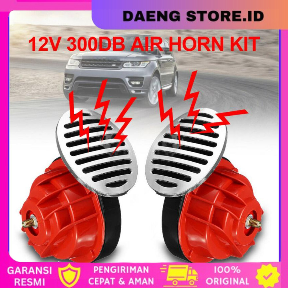 2 Pcs Klakson Mobil Type-R Klakson Mobil Model Snail Loud Horn 12V 300dB 2 PCS-COD