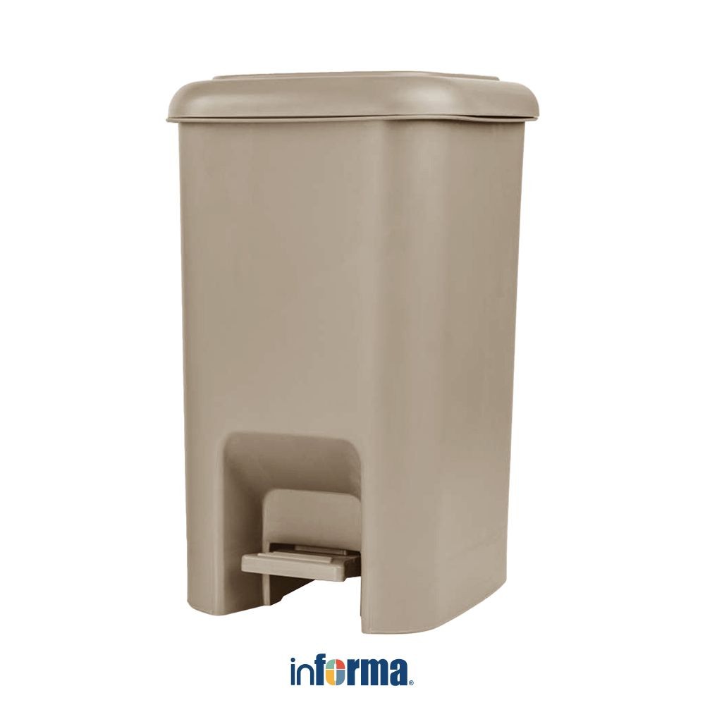Informa 16.3 ltr Tempat Sampah Pedal Rectangle - Krem Beige Wadah Pembuangan Alat Kebersihan Trash B