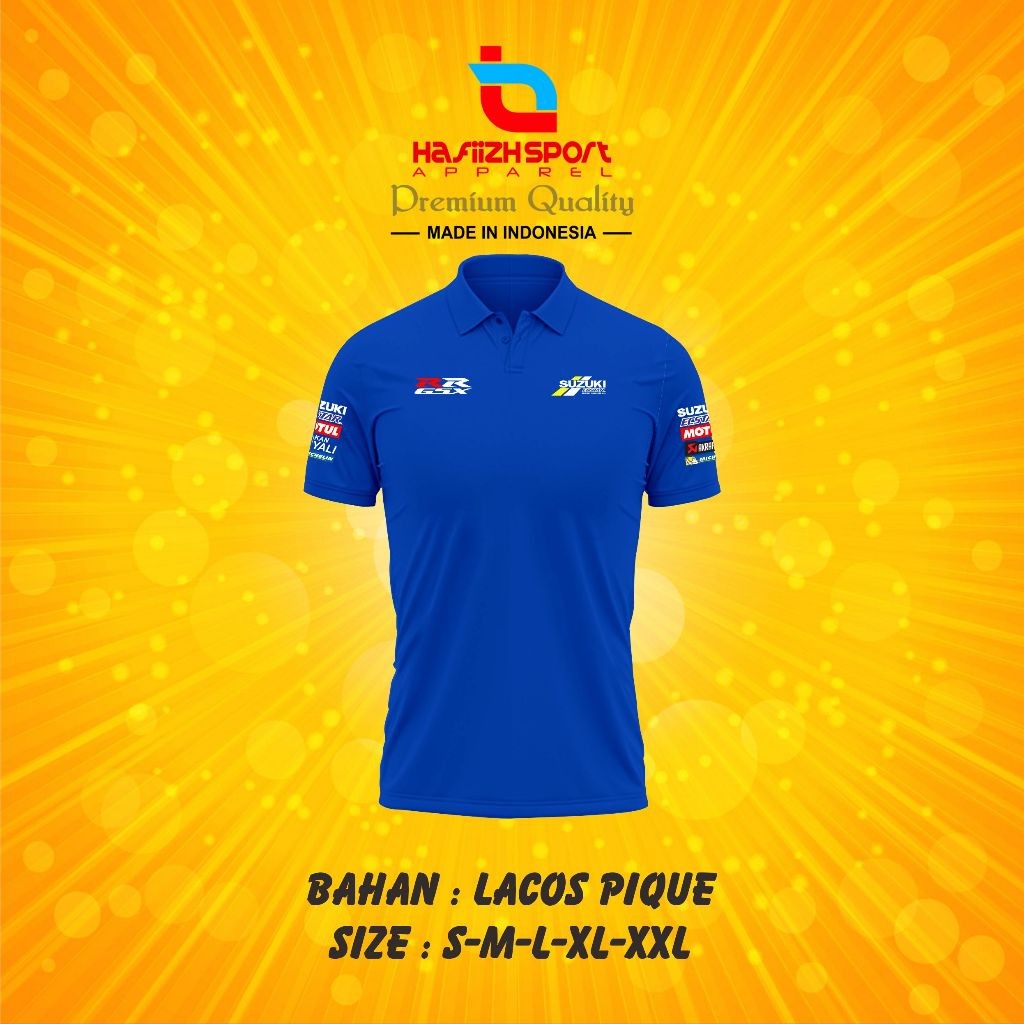 KAOS POLO KERAH MOTOR SUZUKI GSX RR / KAOS SUZUKI ECSTAR GSX R BAHAN PREMIUM