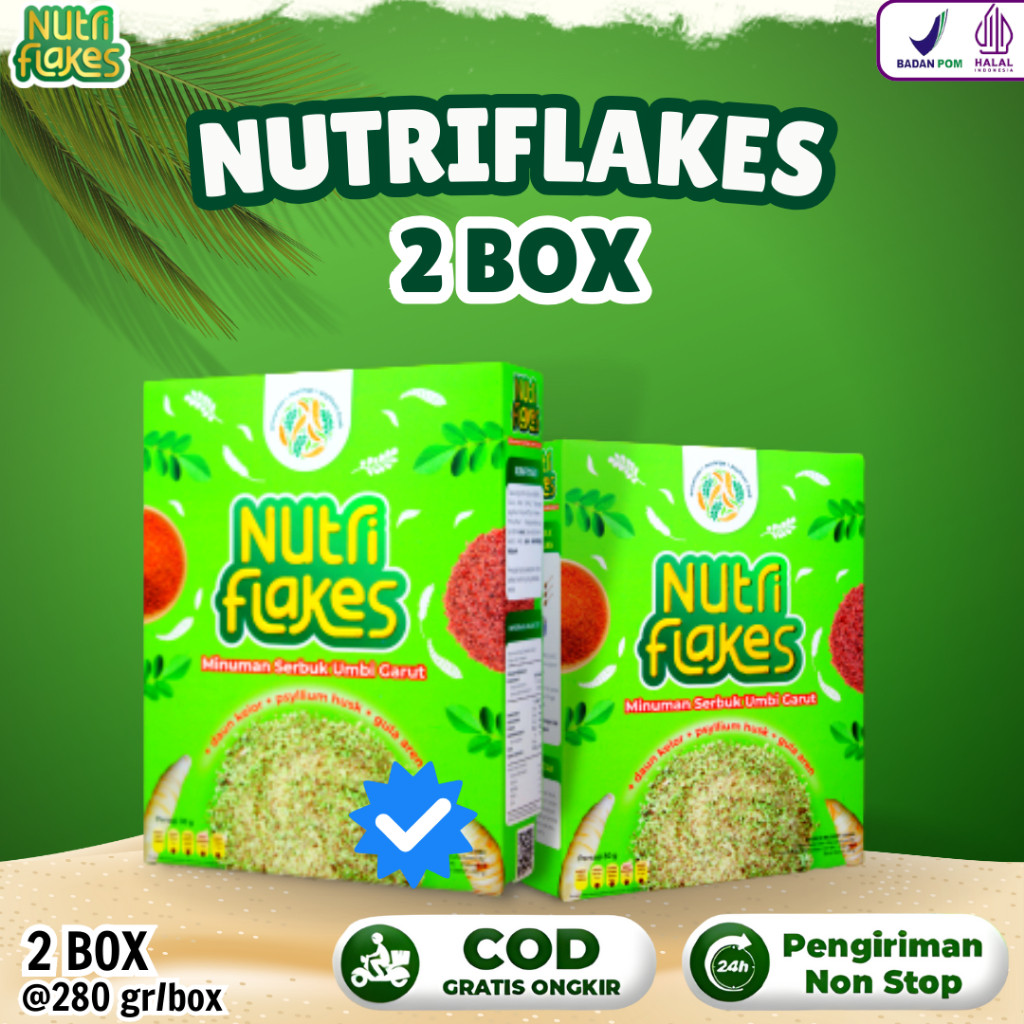 

2 BOX NUTRIFLAKES sehat maag, asam lambung naik, dan gerd 280 gr Sereal Umbi Garut