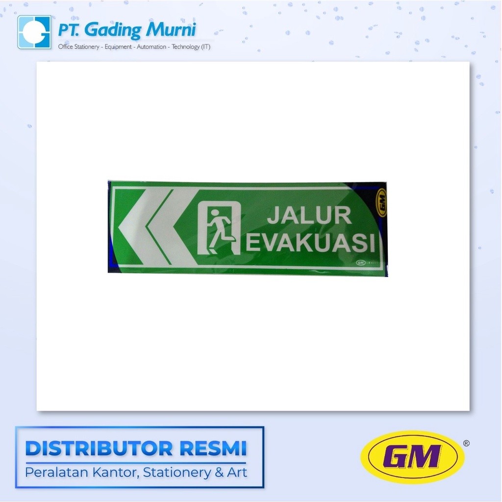 

GM LABEL BESAR WARNA JALUR EVAKUASI KIRI LB 423 C
