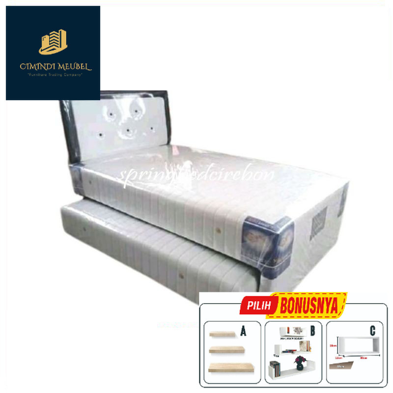 Springbed Sorong 2 in 1 Dewasa Polos Ukuran 120 x 200 Mebel Termurah Terlaris Cirebon Bandung Tegal 