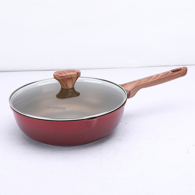 DONNOR titanium alloy frying pan Non-stick deep frying pan large caliber