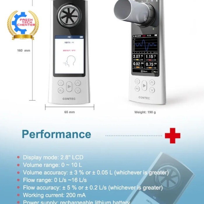 

Spirometer CONTEC SP-80B Tester Paru Paru SP80B Spiro Meter Monitor