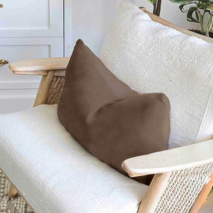 TRUU Lumbar Support Dark Brown TR.LS002 Suede 50x30 cm Bantal Sandaran Pinggang Kursi Kantor Empuk N