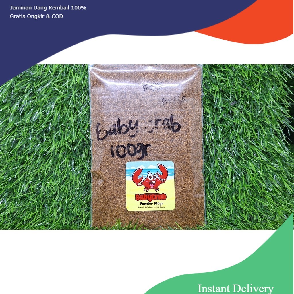 Pelet Ikan Serbuk BABY CRAB Pelet Bubuk Kepiting Kering Murni 100 Gram