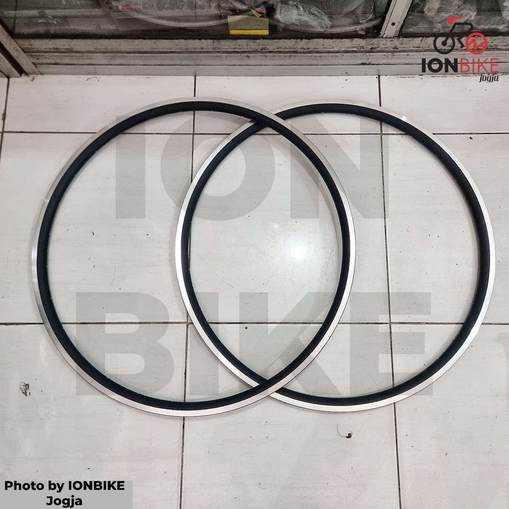 SEPASANG Velg Rim Rims Rigida R19 by Araya 700c 28 Hole 28H H Alloy BRAKELINE CNC 700 c Sepeda Balap