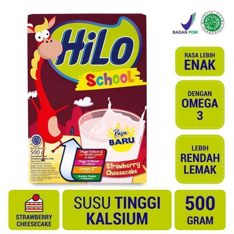 

Hilo School Umur 5 -12 Tahun 500gr - Susu Bubuk Rasa Strawberry Chesse Cake