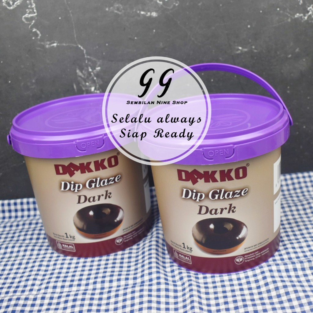 

DAKKO Dip GLAZE DARK CHOCOLATE 1 Kg GLAZING SAUS COKELAT COKLAT