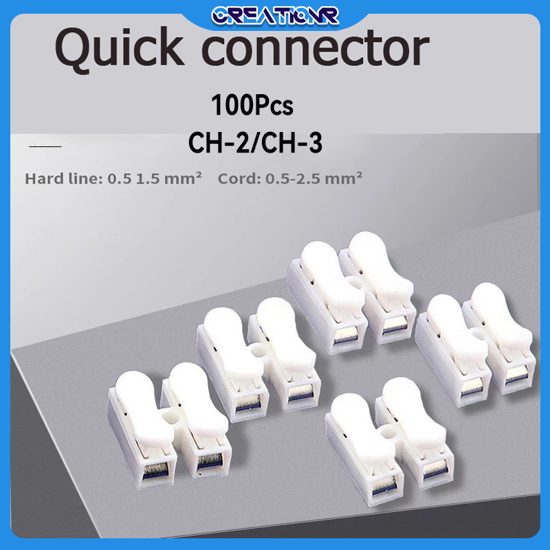 100PCS  CH2 CH3 Sambungan Kabel Listrik/konektor Kabel Listrik/penyambung Kabel Listrik/penyambung K