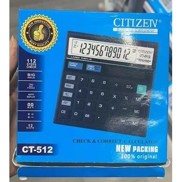 

Kalkulator Citizen Ct 512 12 Digit - Calculator Check Dual 2 Power