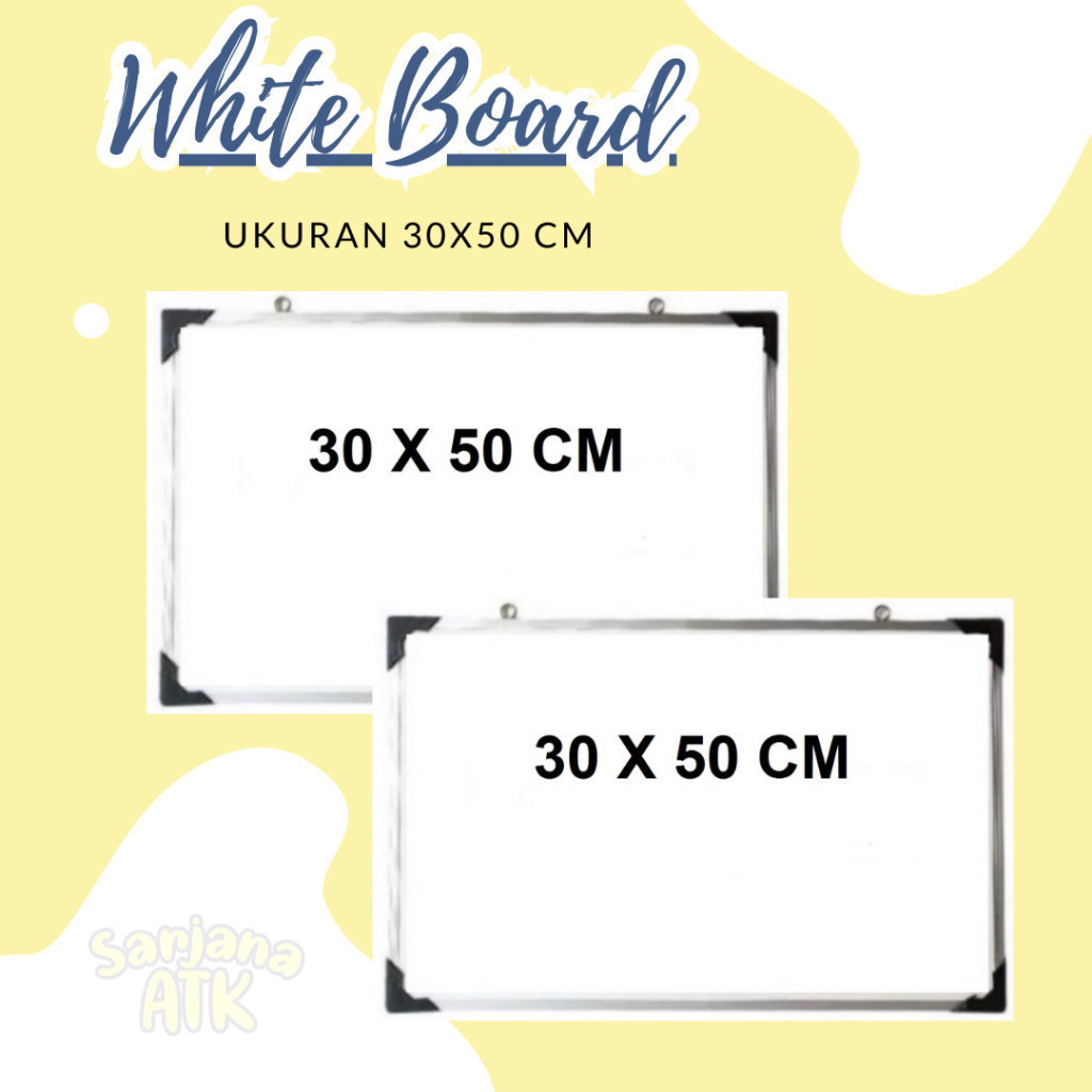 

Papan Tulis Whiteboard / White board 30 x 50cm