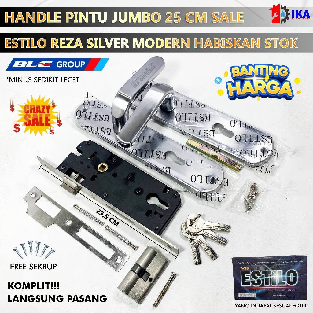 SAB Kunci Pintu Besar Bellucci Asli Handle Besar Bellucci Kunci Bellucci Stainless N Series / Slot S