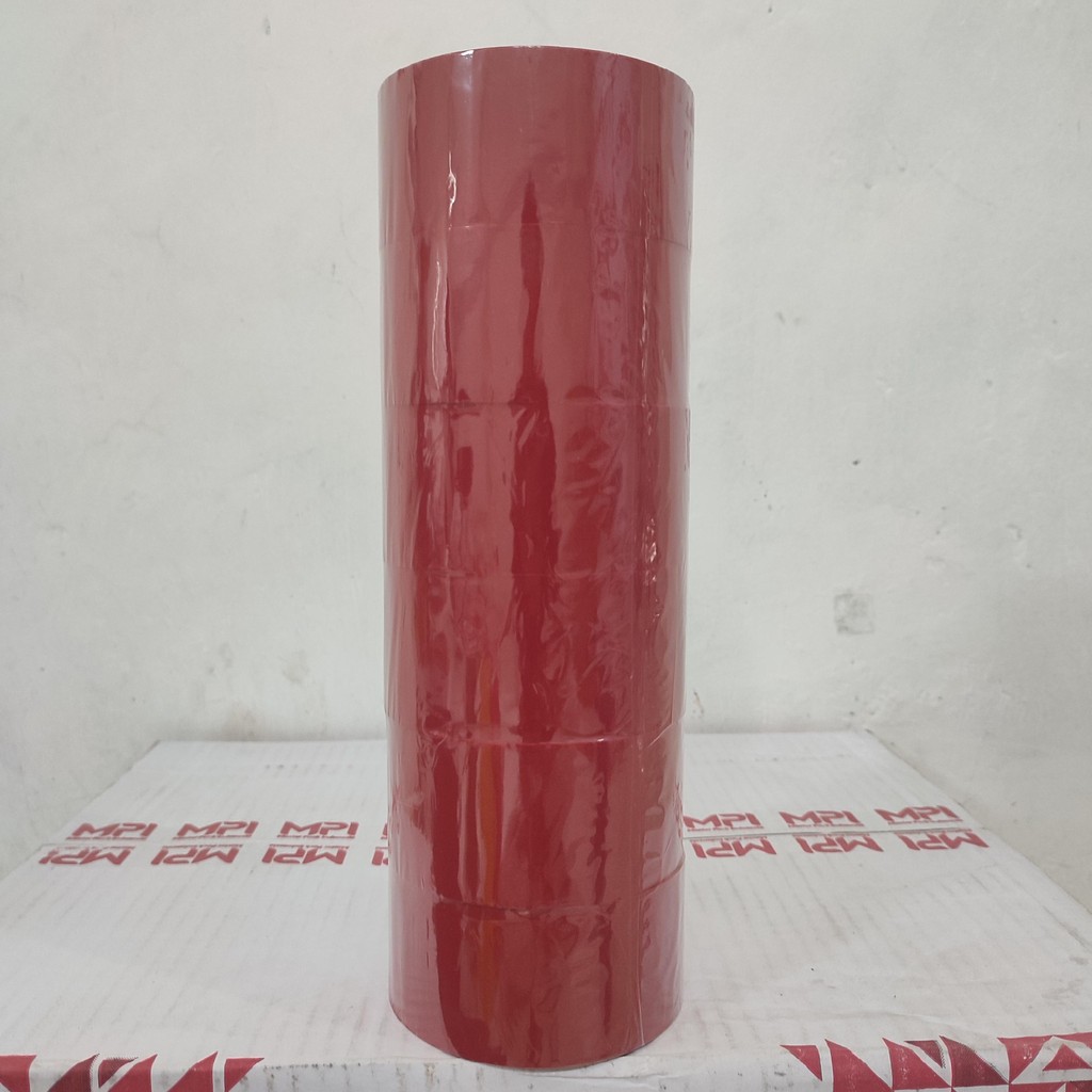 

1 SLOP (6 PCS) Lakban Warna Merah - Master Pack Indonesia