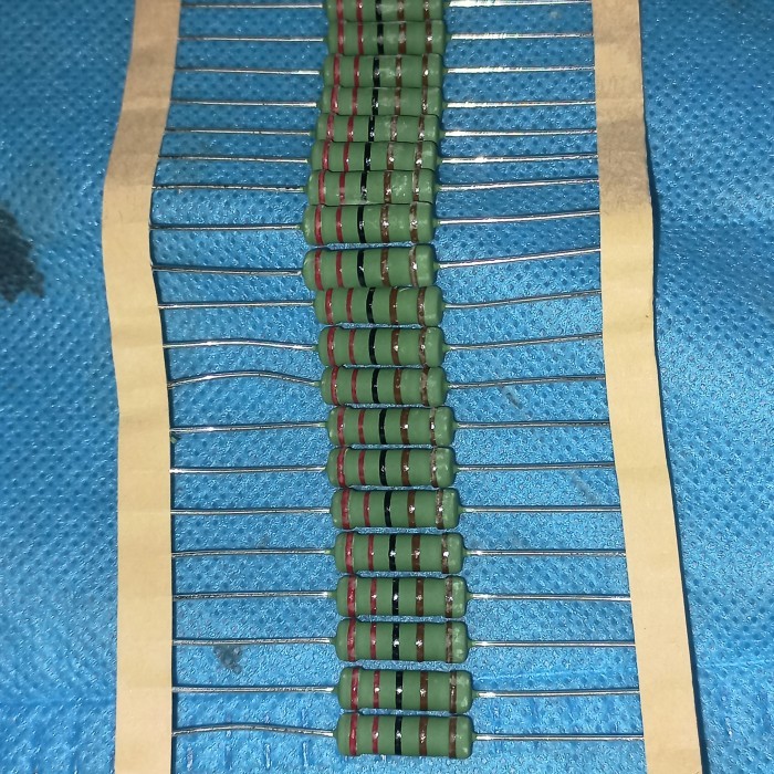 resistor 2k2 R ORIGINAL JAPAN 2.2k 2,2k ohm 2watt 2 watt 2wat 2w hijau A