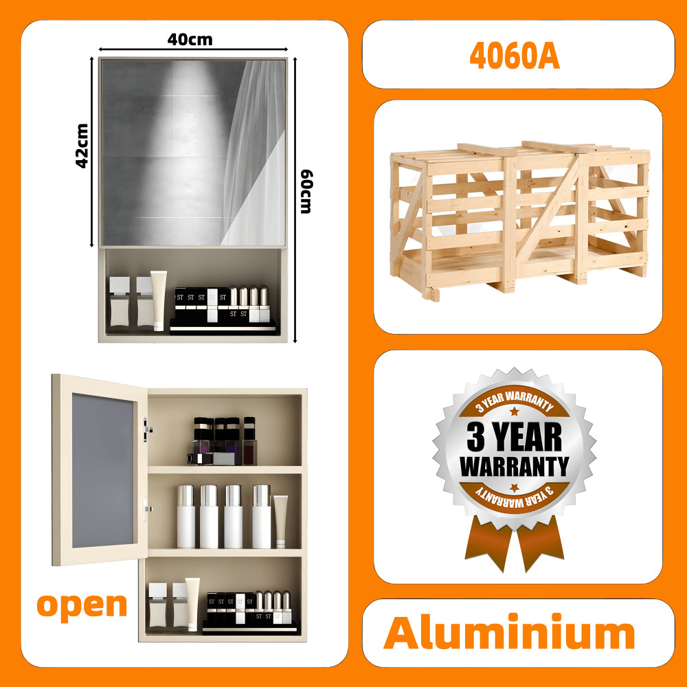 40cm~100cm, LED Cermin,Cermin Bulat,Bahan Aluminium, Kabinet Cermin Kamar Mandi,Lemari Cermin Dindin