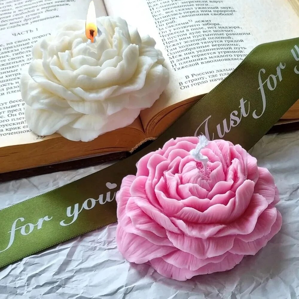 

Peony Silicone Mold DIY Flower Shaped Candle Making Tool for Home Decoration Production