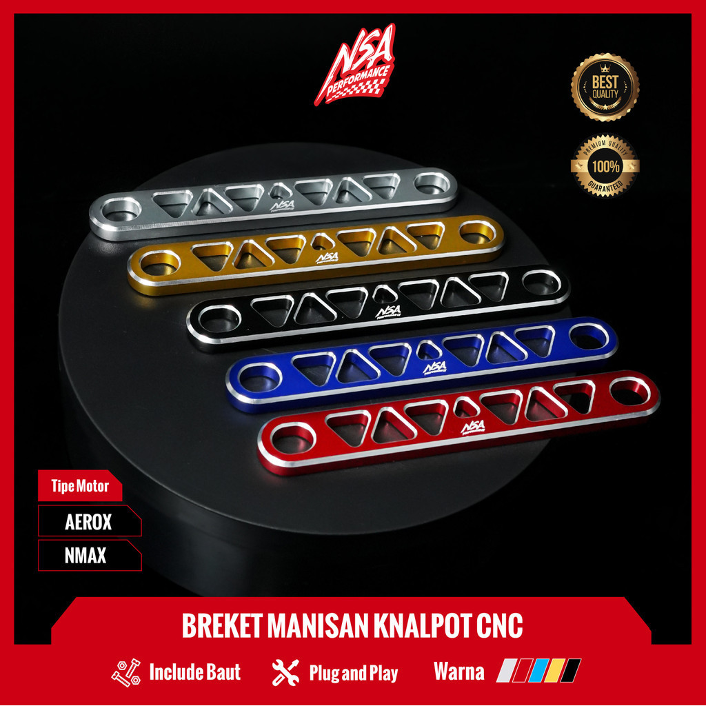 sew NSA BRACKET MANISAN KNALPOT NMAX OLD / NMAX NEW - AEROX OLD/ NMAX NEW AKSESORIS MOTOR FULL CNC
