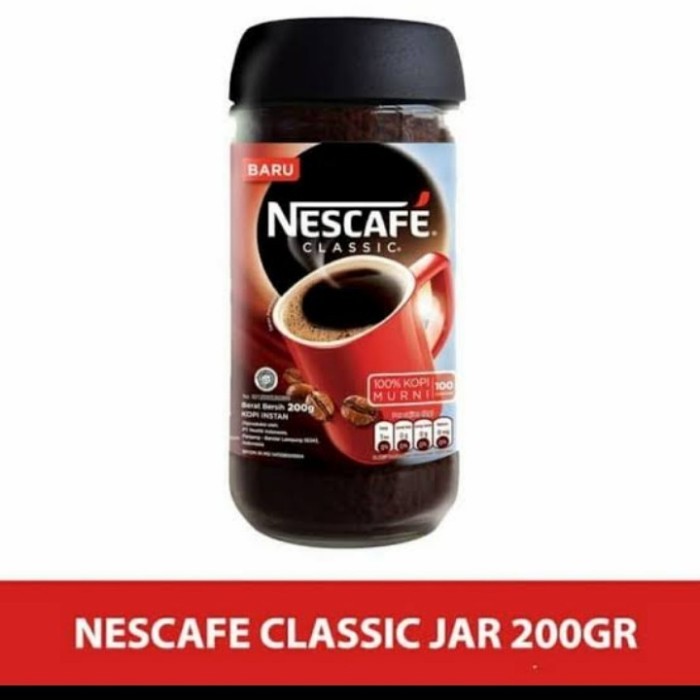 

Nescafe Classic Botol Jar 200 gr Kopi Murni Tanpa Gula