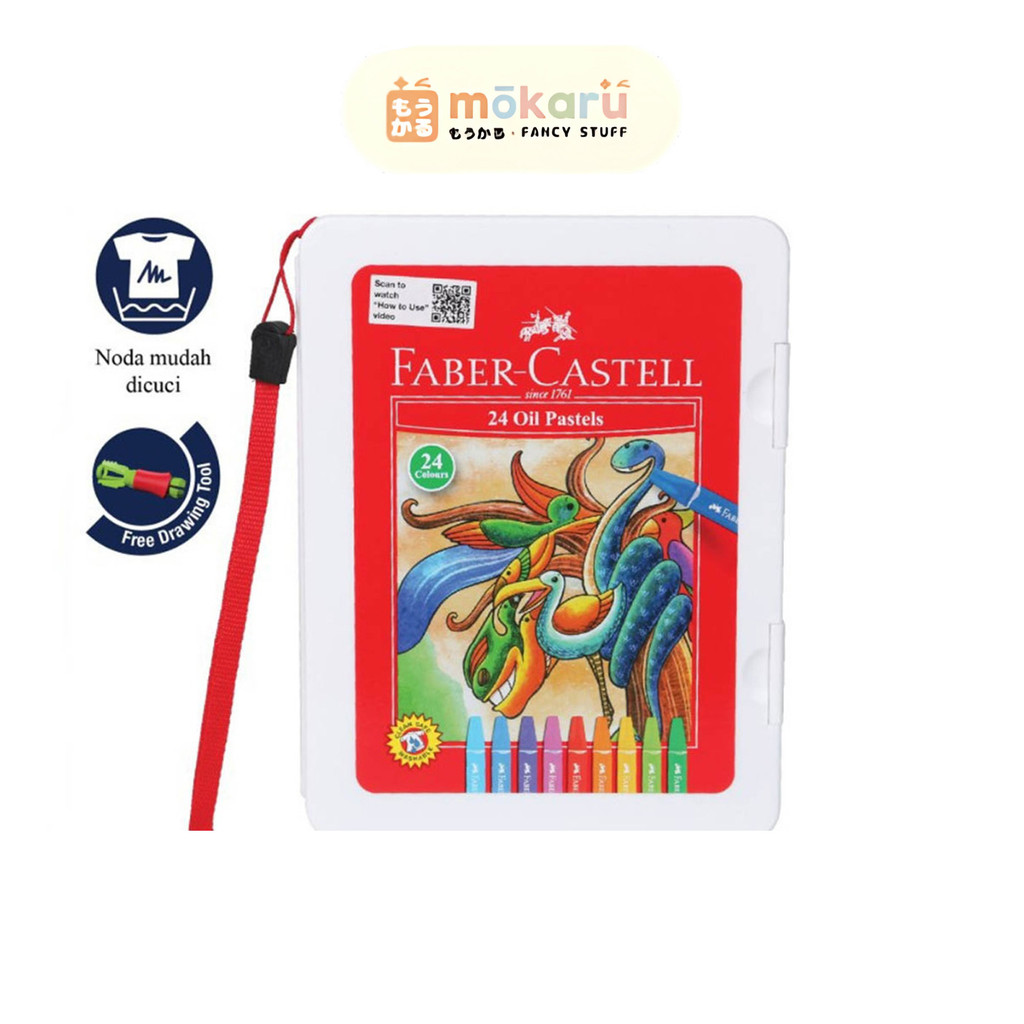 

Faber Castell Crayon Oil Pastels 24 Warna In Plastic Bag Murah