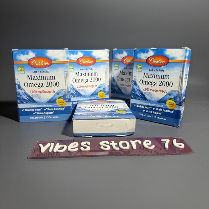 

Carlson Maximum Omega 2000 Natural Lemon 2,000 mg 30 Soft Gels (1,000 mg per Soft Gel)