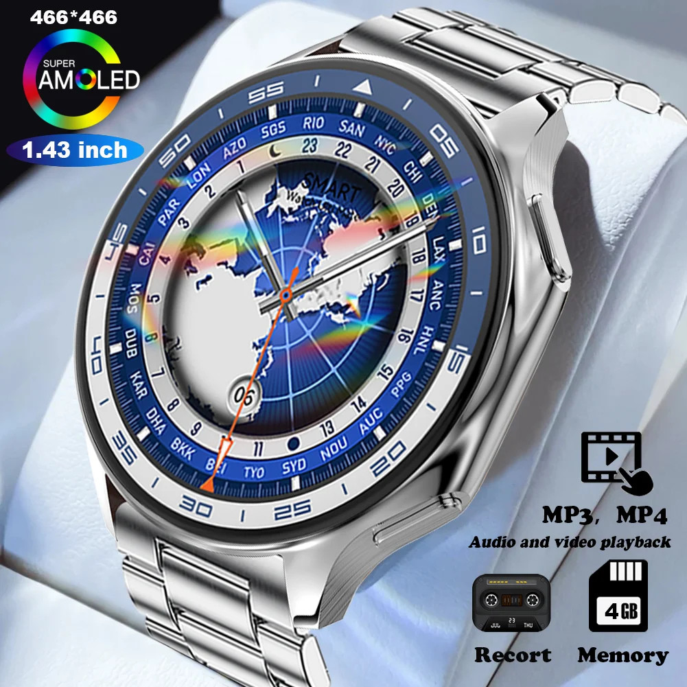 Latest DT Watch X Men's High end Smartwatch For OPPO 4GB Video Album Bluetooth 5.3MP3 Music Men's an
