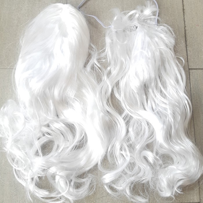 Wig Santa Claus / Jenggot wig santa Claus / Rambut Santa Claus - Jenggot + Wig