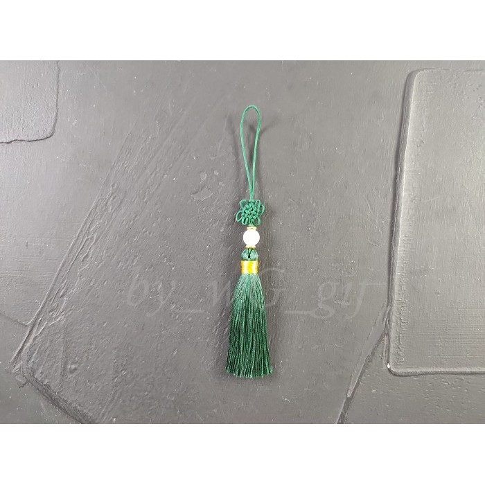 

Hiasan Tassel Imlek Motif Polos Rajut; Panjang 15 cm; Mix Colour - Hijau Tua