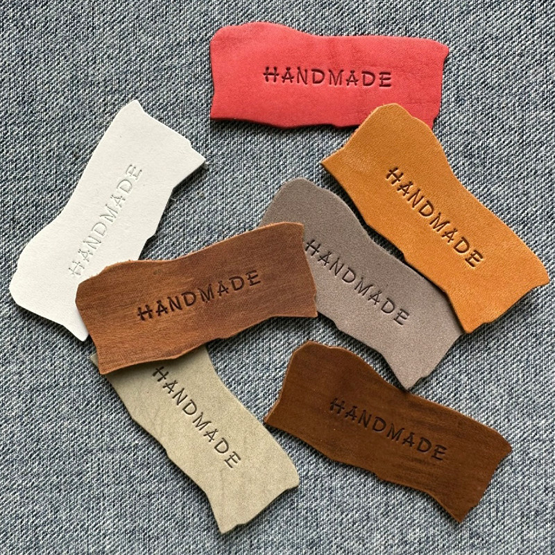 

25/50pcs PU Leather Labels Tags Small Handmade Labels DIY Clothes Hats Bags Custom Labels Sewing Tags Sewing Tags Garment Access