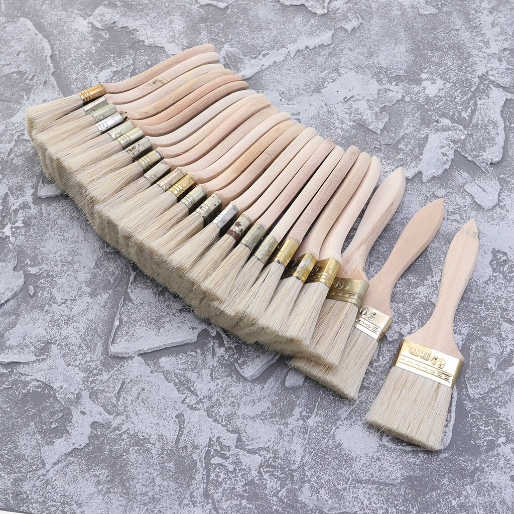 

23pcs Paint Durable Wooden Handle Bristle Premium Painting Tool Brush for Furniture Home Wall Painting