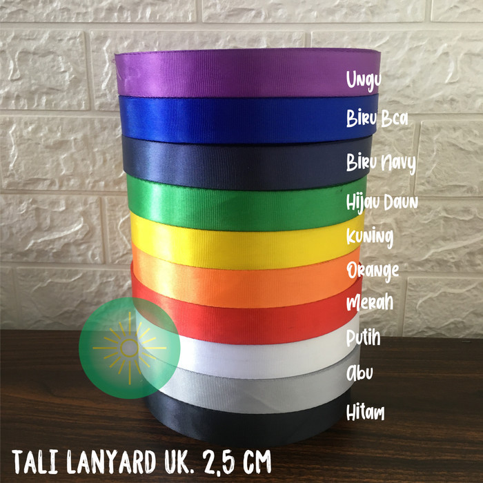 

Tali Lanyard 2.5 Cm Nylon MERAH / Tali Id Card / Tali ID ROLL 2.5 Cm - Ungu