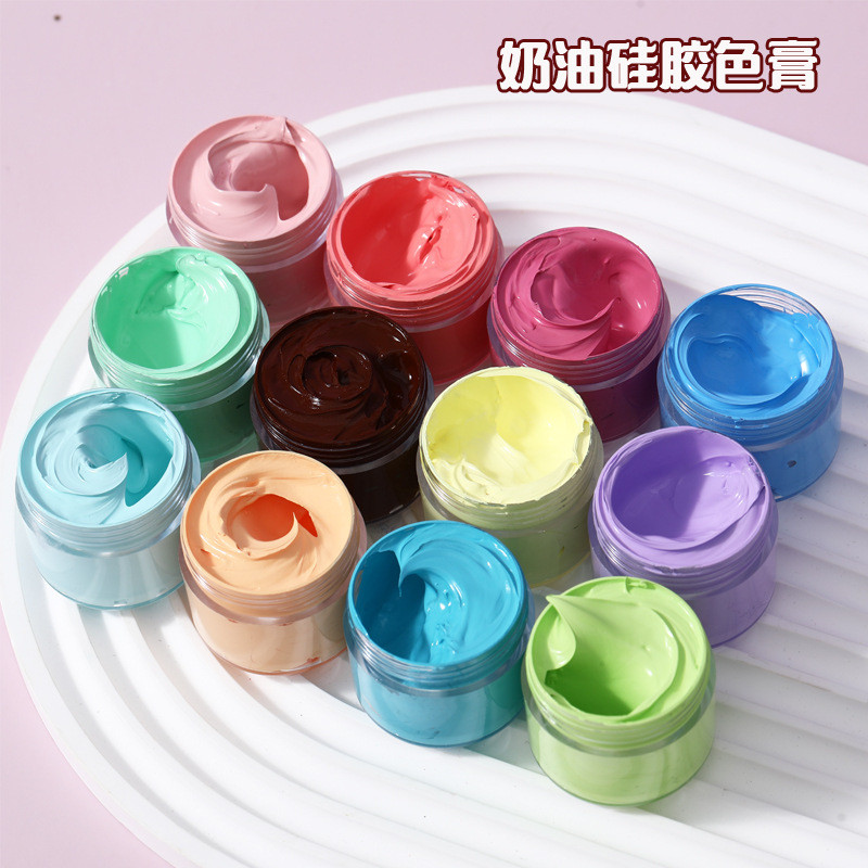 

30g Liquid Silicone Color Paste Oily Cream Color Paste Macaron Paint DIY Pinch Glue AB Silicone Color