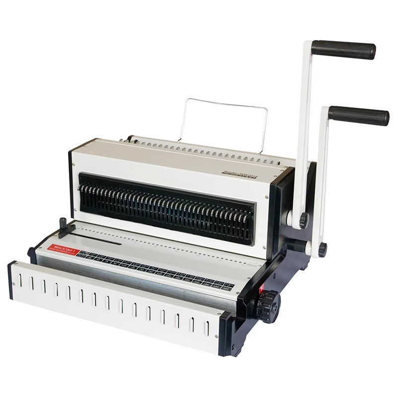 

WW2018 Hole Punch Binding Machine Iron Ring (3:1) & Iron Ring (2:1) Large Base Plate Multifunctional Binding Machine 2-in-1