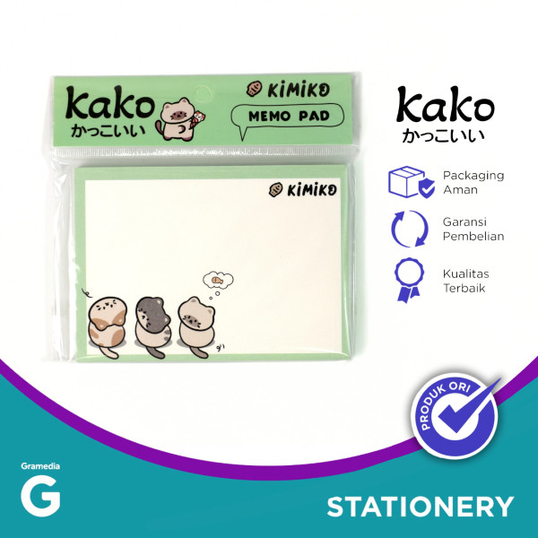 

Kako Kimiko Cat Memo Pad Green
