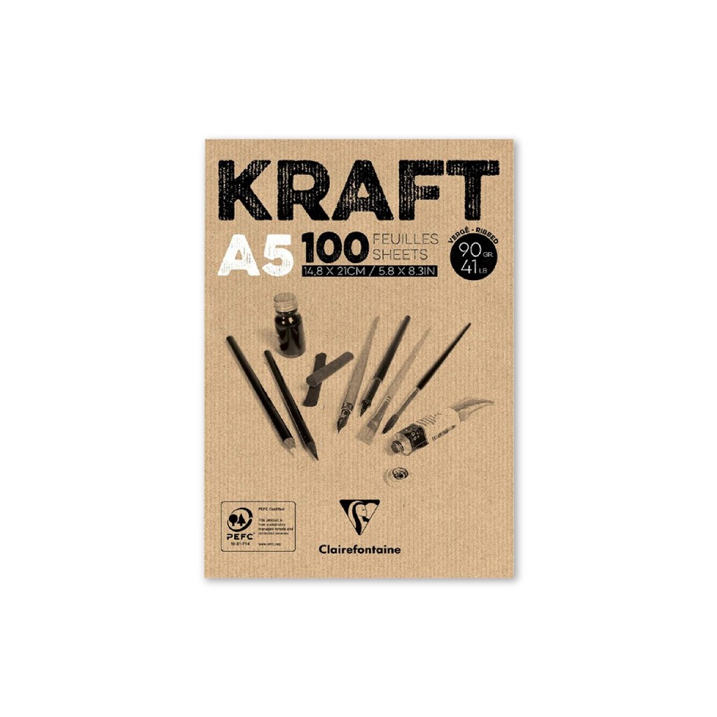 

Gramedia Surabaya - Clairefontaine A5 Kraft Brown Paper Pad