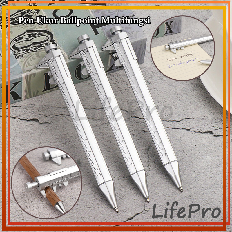 

Pulpen Jangka Sorong Pena Sigmat Vernier Caliper Pen Bolpoin Multifungsi Penggaris ACC2