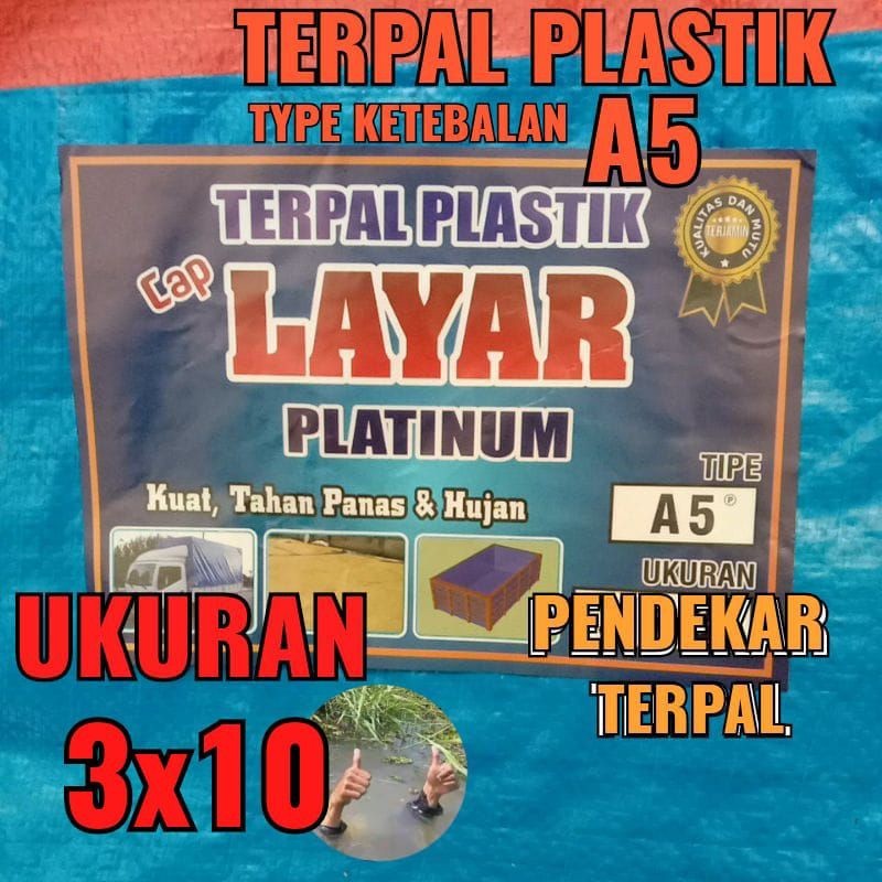 DISTRIBUTOR terpal Terpal plastik A5 ukuran 3x10 meter
