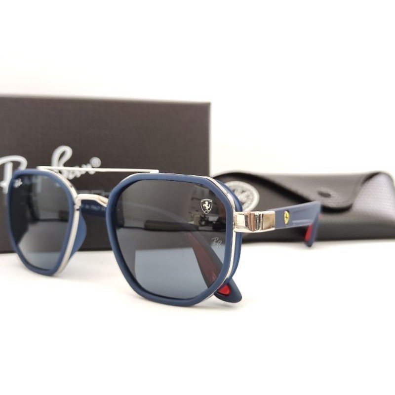 KACAMATA RAY BAN 3675 FERARI OPTIKAL KACA ASLI DIAMOND HARD ANTI GORES FRAME TITANIUM GAYA FASHION  