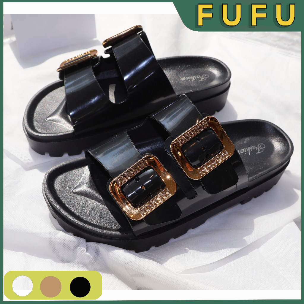 FUFU Sandal Tali Ganda / Sandal Sederhana Modis / Sandal Pantai Musim Panas / Sendal Wanita / Sandal