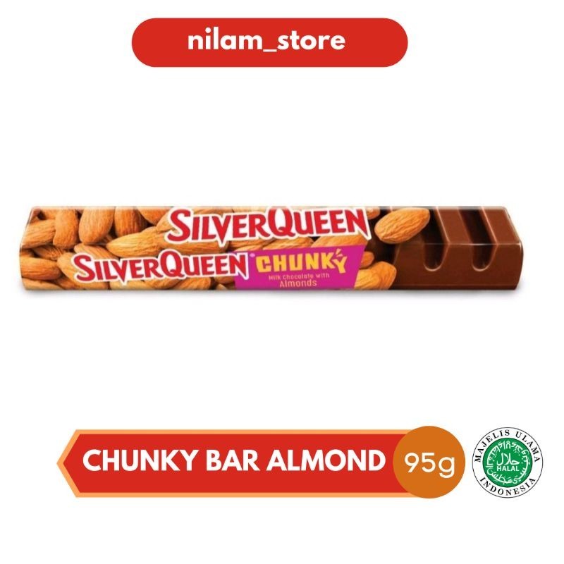 

Silverqueen Chunky Bar Besar Almond 85 g