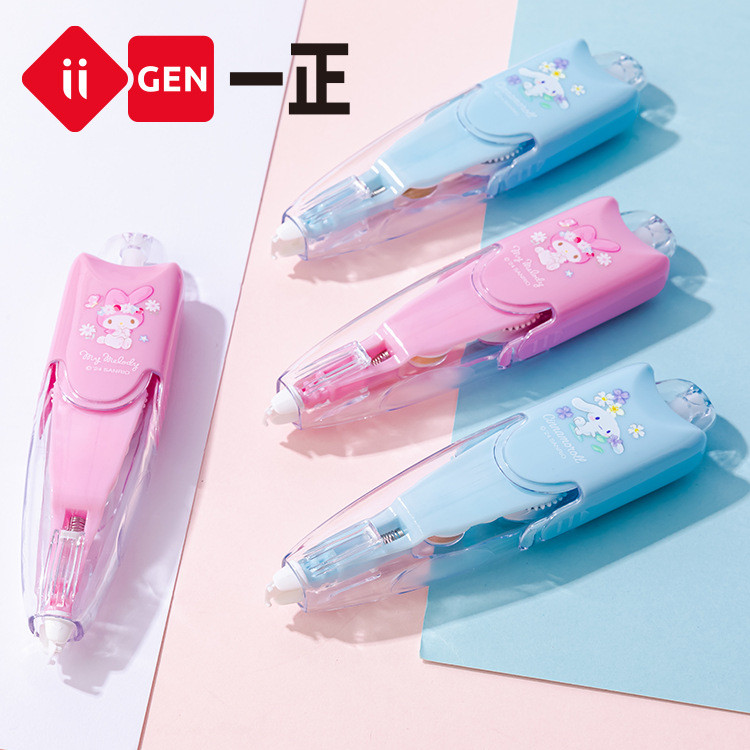 

( OTH1144 ) ( DIJUAL SATUAN ) (KIDS) Alat tulis correction tape tip-ex kertas roll - sanrio cinnamoroll kuromi melody pochacco - blue biru pink merah muda purple ungu