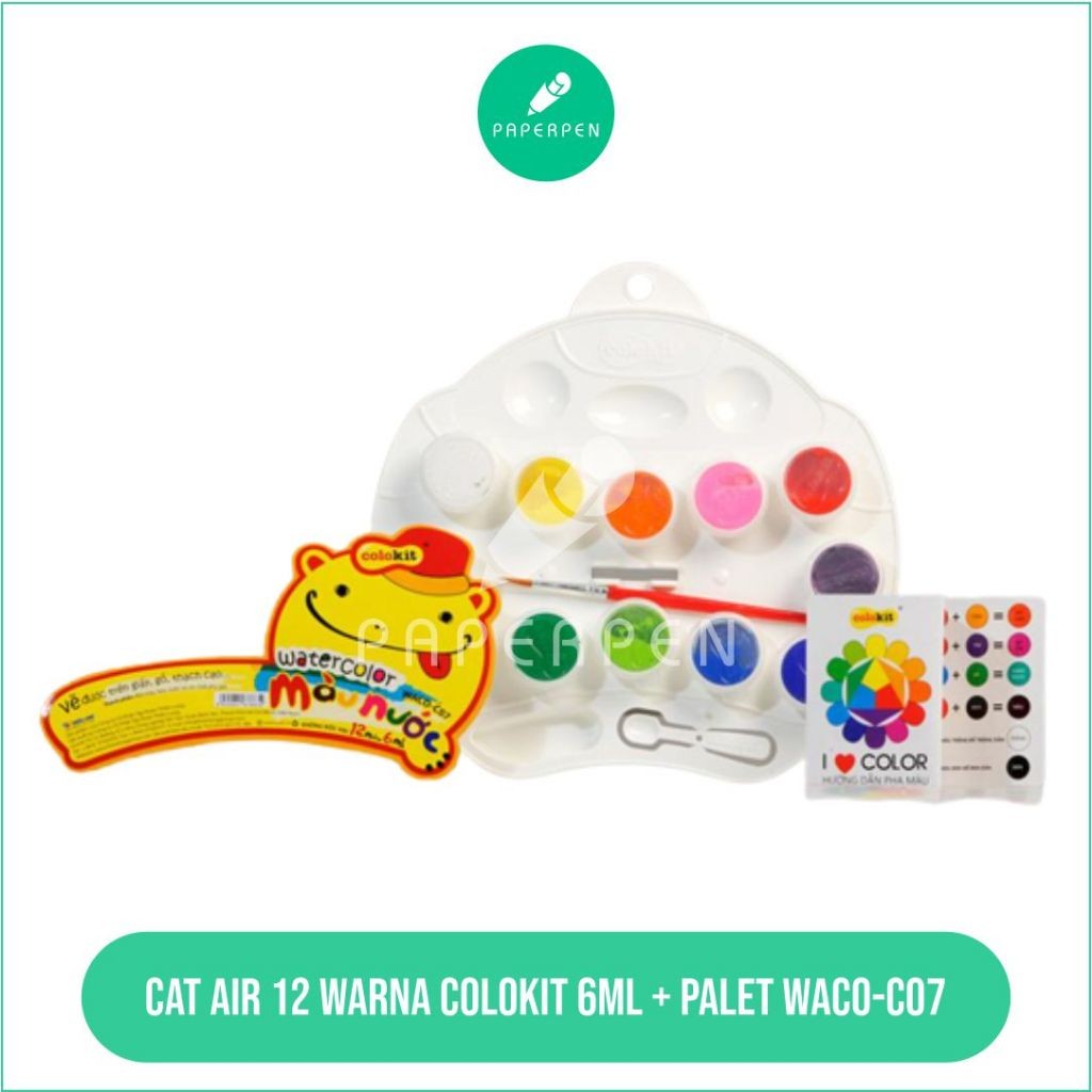 

[S_ATK] Cat Air 12 Warna Colokit 6Ml + Palet Waco-C07
